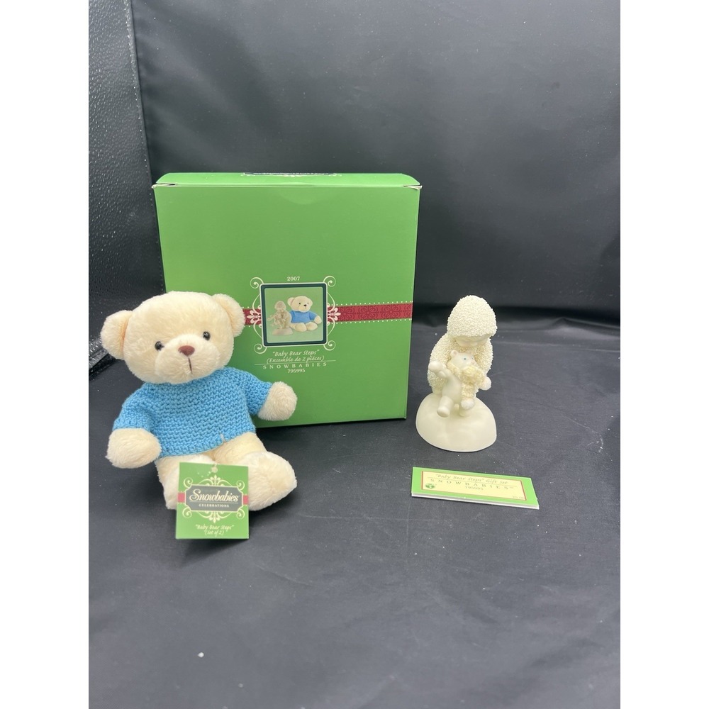 ❄️🐻Dept 56 Snowbabies Celebrations "Baby Bear Steps"– Retired🐾❄️
